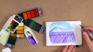 Débuter l'aquarelle en voyage : test carnet et coffret aquarelle