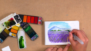 Débuter l'aquarelle en voyage : test carnet et coffret aquarelle