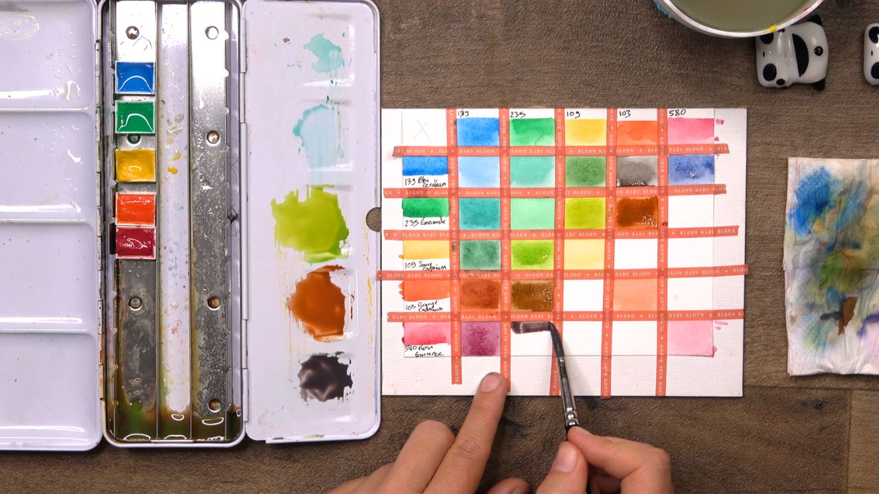 TUTO Nuancier facile à l'aquarelle à reproduire par Céline Vasseur