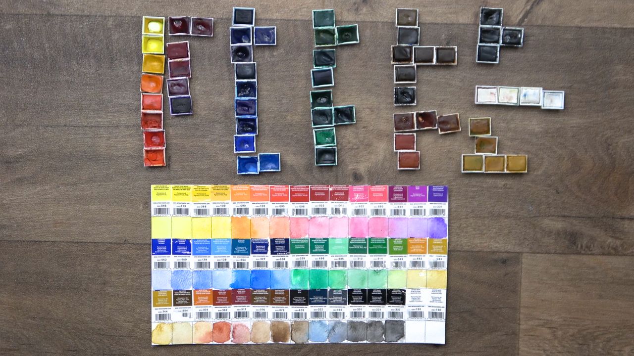 rangement matériel aquarelle pour econimiser de l'argent par Céline Vasseur