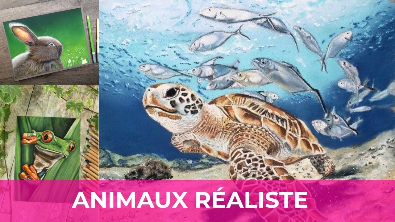 ANIMAUX RÉALISTES PASTEL SEC