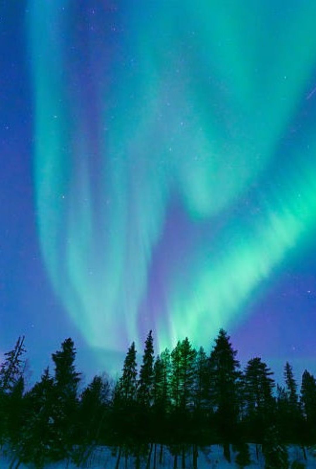 photo inspiration pour créer des aurores boreale au pastel sec