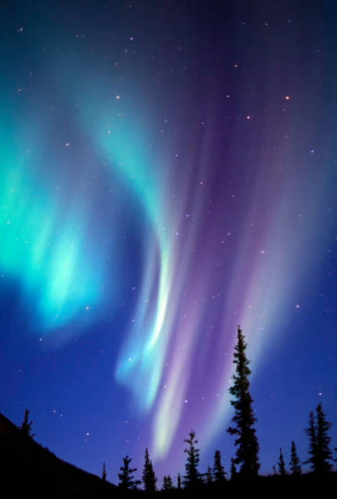 photo inspiration pour créer des aurores boreale au pastel sec