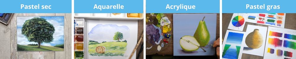 cours en ligne de dessin et peinture pastel sec
