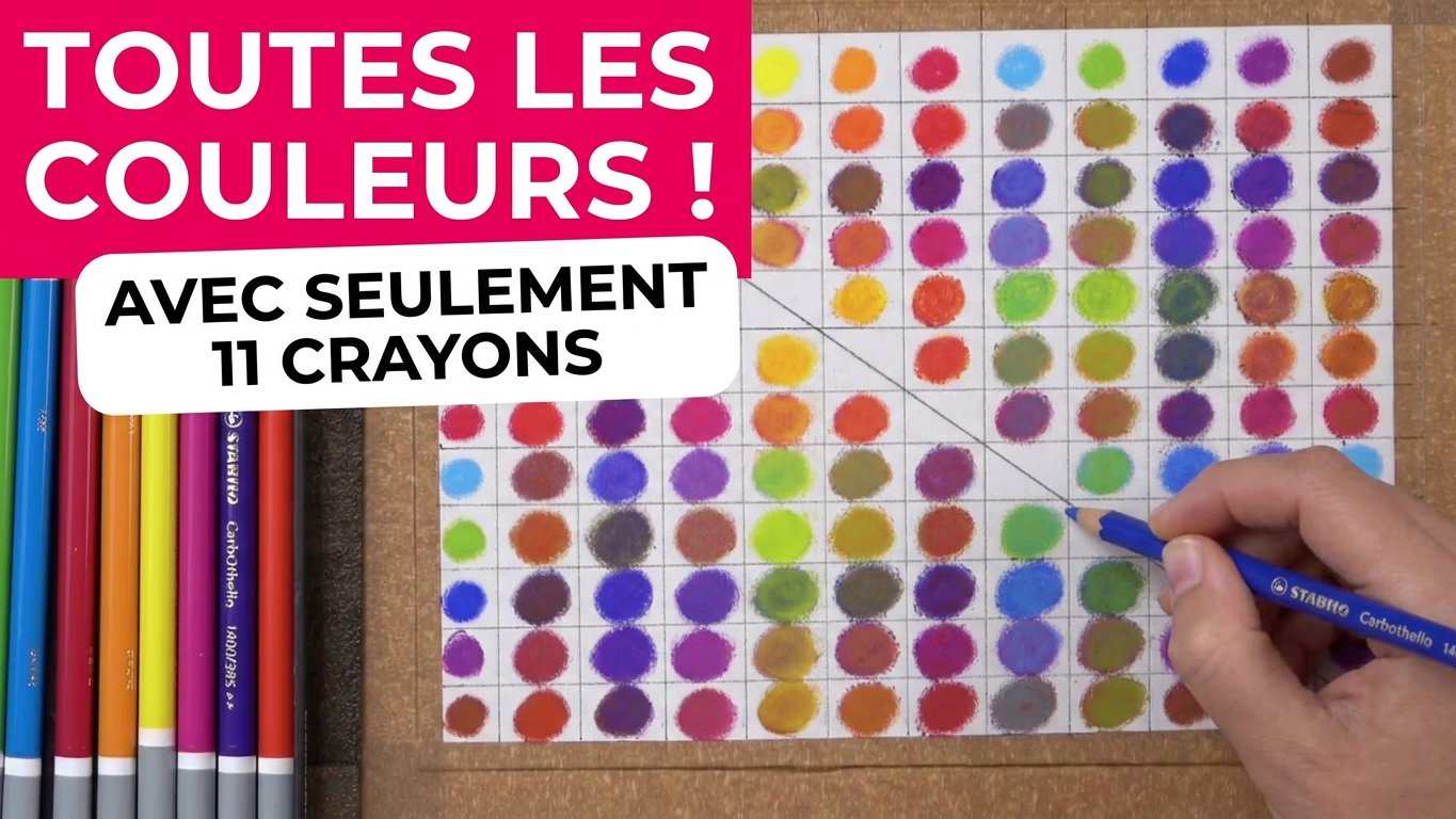 Nuancier pastel sec à partir de 11 couleurs pour obtenir plus de 100 couleurs